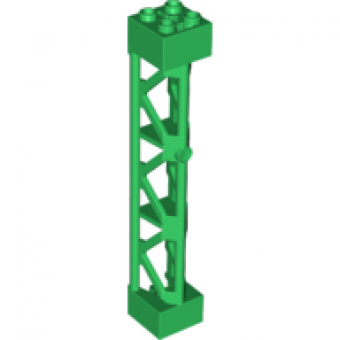 Steun 2x2x10 Driehoekige Balk Type 4 - 3 Posts, 3 Sections Green